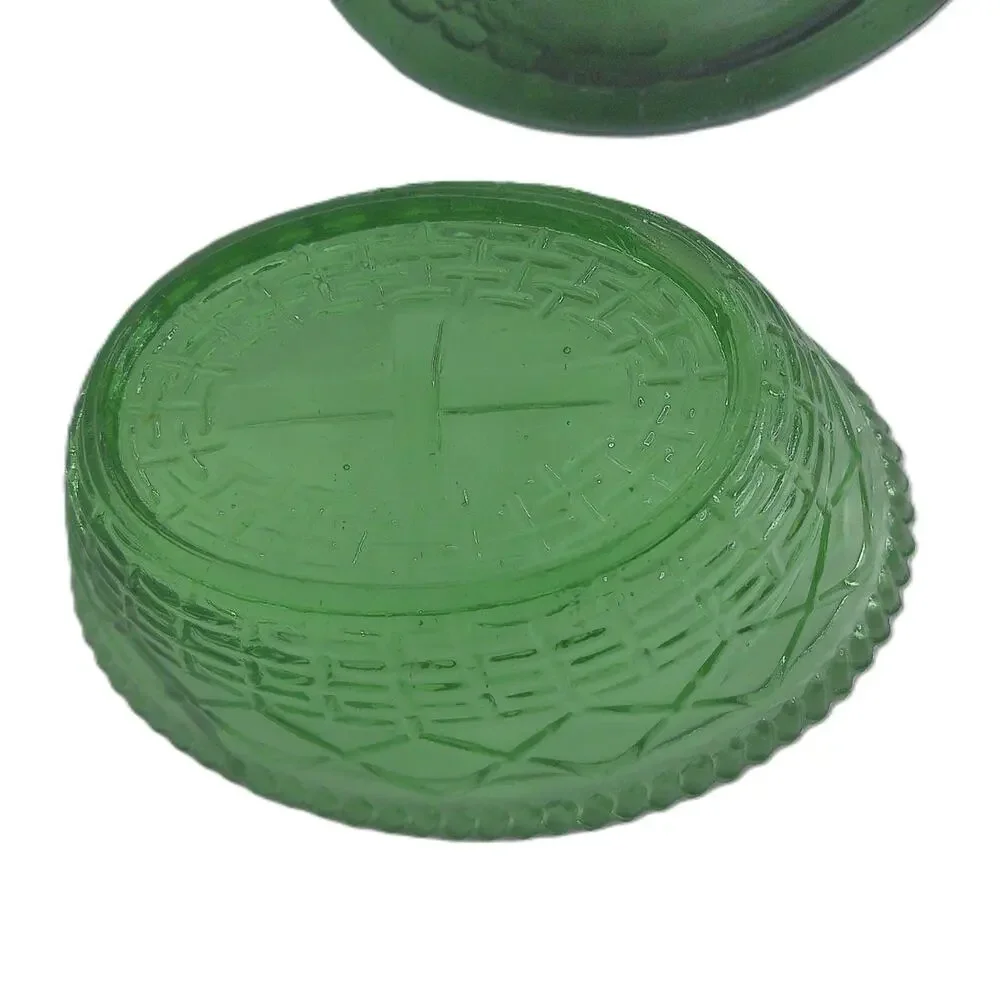 Vintage Westmoreland Green Glass Hen On Nest Candy Dish 5